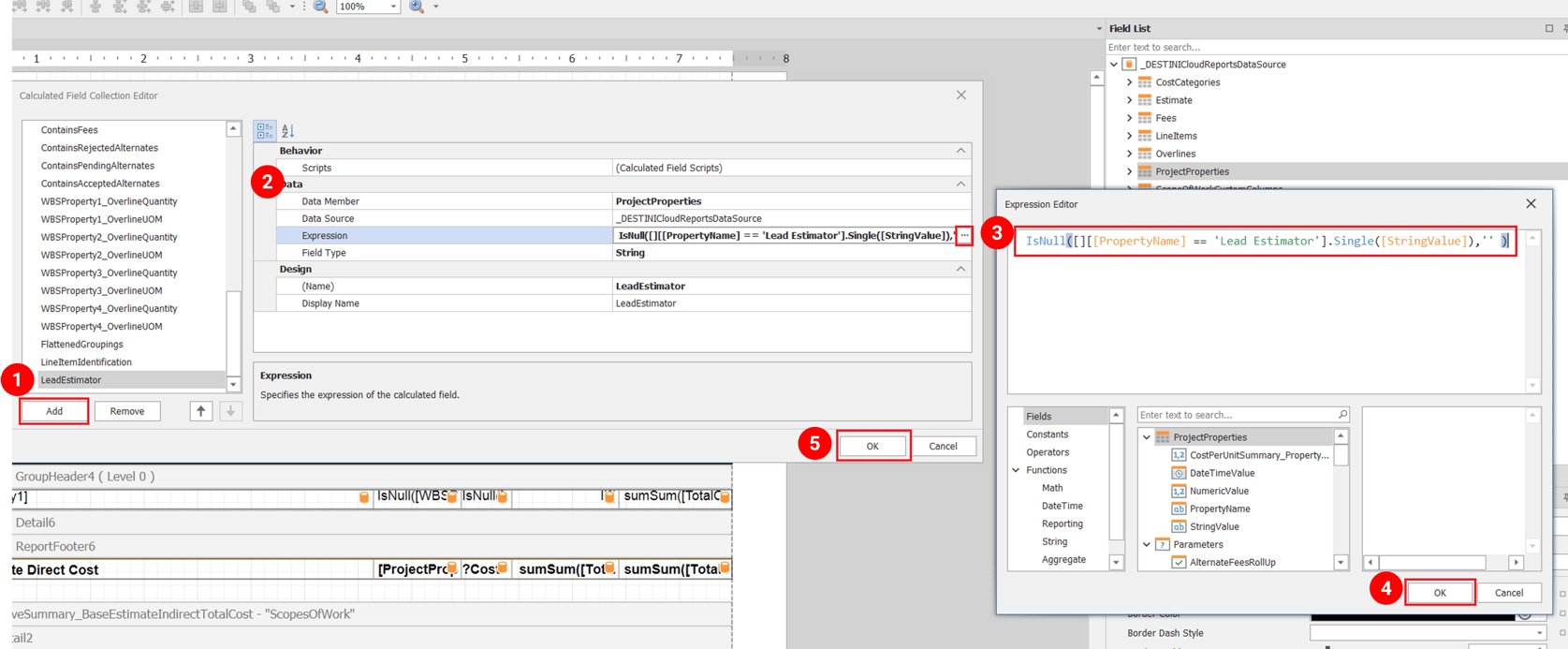 Re-arrange and Add Properties in the Page Header of the Banded Report