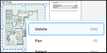Right-click to delete a takeoff zone