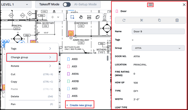 Access the Create new group menu from a right-click