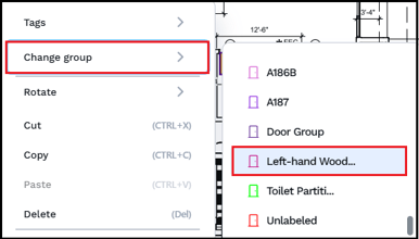 Selecting a previously created group