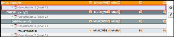 Select GroupHeader13 in Designer