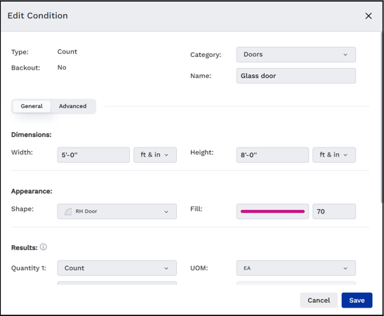 The Edit Condition dialog box