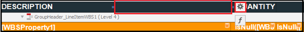 Click the gear icon for the Description cell