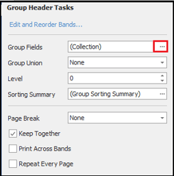 Click the ellipses in the Group Fields field