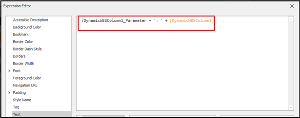 Copy and paste the expression into the text field