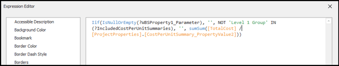 Paste the expression into the text field