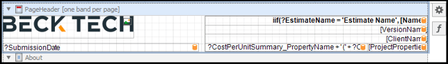 Select PageHeader