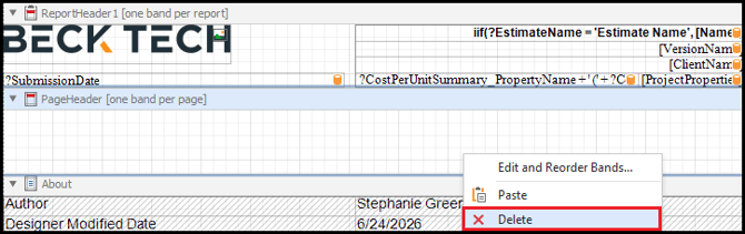 Delete the empty PageHeader
