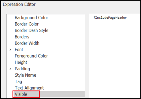 Select Visible and paste the function