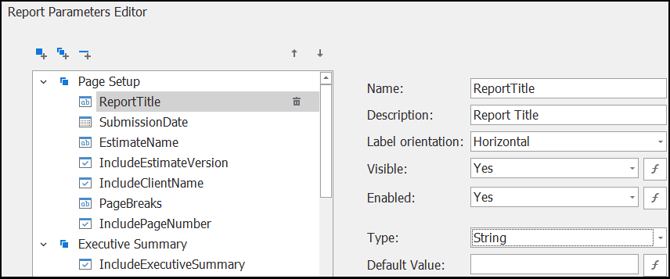 Enter the parameter details