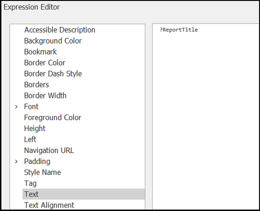 Paste the expression into the Text field