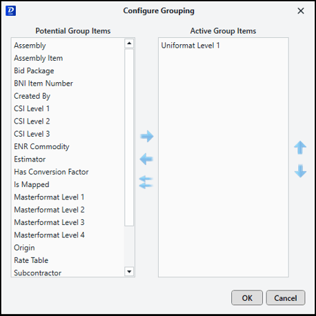 Add a WBS property to the Active Group Items