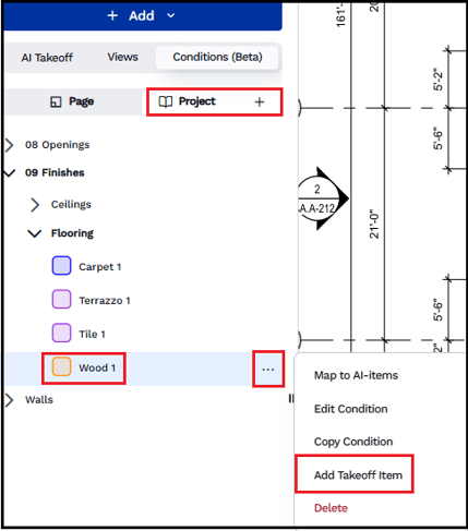 Adding an area condition, Wood 1