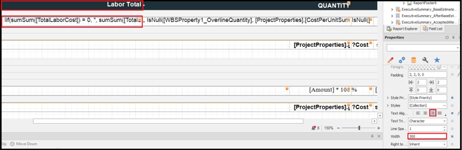 Formatting the text in the newly created cells.