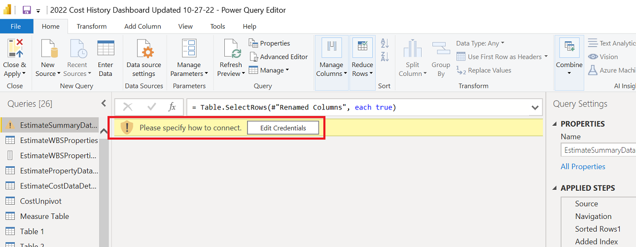 Custom Power BI Building: Database Access