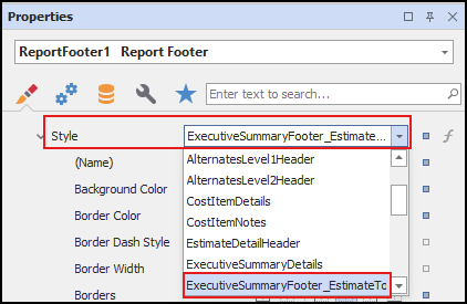 Select ExecutiveSummaryFooter_EstimateTotal
