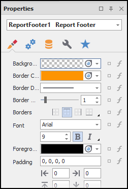 The ReportFooter1 properties