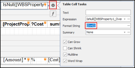 Clear the Format String field