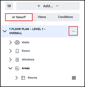 The AI Takeoff tab