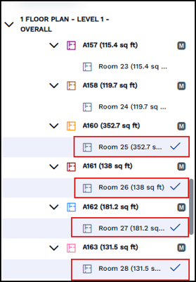 Items display a checkmark when mapped to a condition