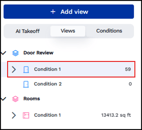 Click a Condition for the View you created