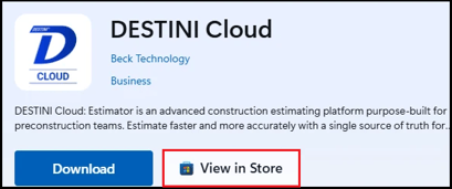 DESTINI Cloud Download Page