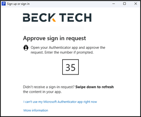 Prompt for multi-factor authentication