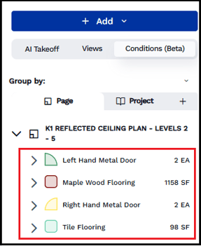 Conditions to map to line items