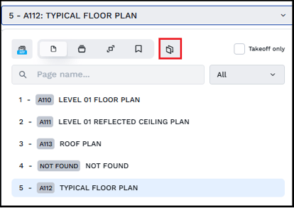 Access to overlay comparison from the drawing list