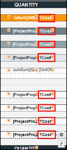 Replace the expression in the next column