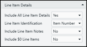 Expand Line Item Details