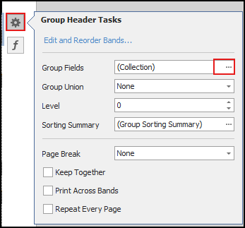 Click the ellipses in the Group Fields field