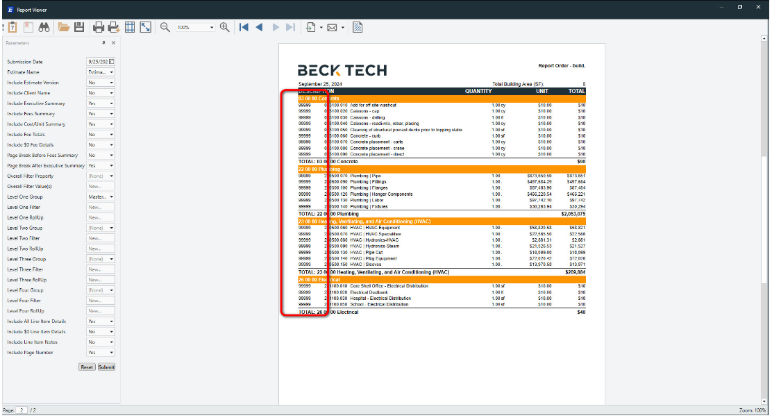 How to Display Line Items in a Specified Order in a Cost Report
